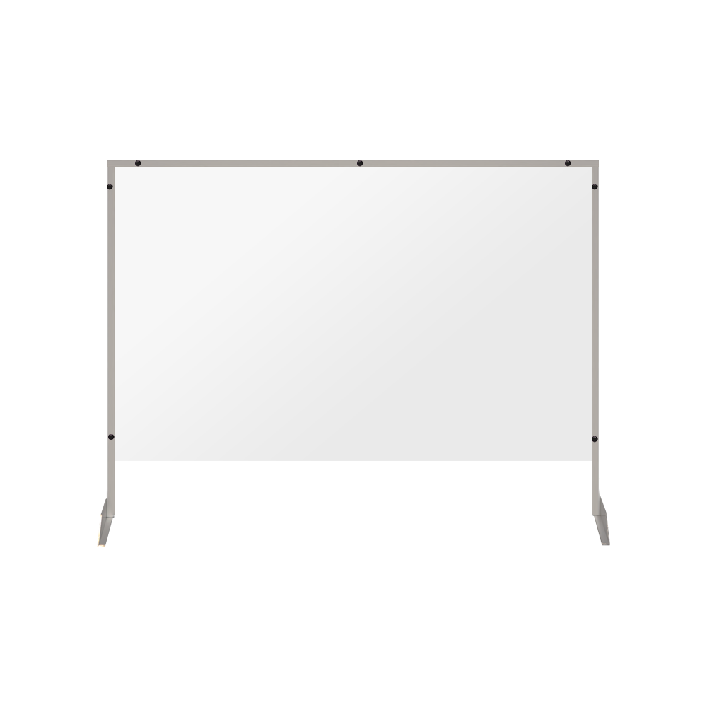 Clear Acrylic Sneeze Guard with 4" Pass-Thru Slot - 40"H x 46"W - SG22